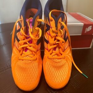 New Balance 500v4 track spike women’s shoes orange/purple size 9.5 EUC